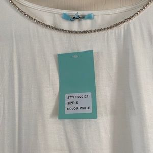 White w/ Rhinestone T-Shirt
